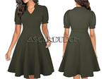 Mokayee Women S-Size Army Green Dress. Part Number: S_Army_Green_Dress