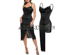 Popilush M Shapewear Satin Corset Dress. Part Number: Satin_Corset_Dress_M_Bk