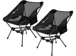 Moon Lence 2Pack Portable Camping Chairs. Model: Triangle-2-Black