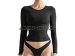 Suuksess Women L Jet Black Crop Top. Part Number: W_L_Jetblack_Crop_Top