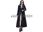 Ebossy Women Small Black Trench Coat. Part Number: W_S_Black_Trench_Coat