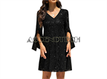 Cooan Women Xx-Large Size Evening Dress. Part Number: W_Xxl_Black_Dress
