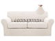 Turquoize 3 Piece 2 Cushion Sofa Cover. Part Number: 2_Sofa_Cover_Ivory
