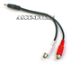 3.5Mm Mini Jack To 2 Rca Y-Adapter Cable 3.5Mm Mini Jack To 2 Rca Y-Adapter Cable. Model: 1/8"(M) To Rca(F) Stereo