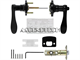 Redunest 4 Pack Privacy Door Levers Set. Part Number: 4_Pack_Matte_Black_Levers