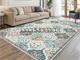 Royhome 5 X 7 Ft Blue / Taupe Area Rug. Part Number: 5X7ft_Blue_Taupe_Area_Rug