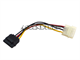 Aslink 6-Inch Molex To Sata Power Cable. Part Number: Aslink_4-Pin_Molex_To_Sata_Cable