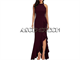 Woosea M Size Burgundy High Neck Dress. Part Number: M_Dress_Burgundy