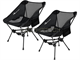 Moon Lence 2Pack Portable Camping Chairs. Model: Triangle-2-Black