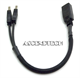 Shielded Y Splitter Universal Usb Cable. Model: Usb Female To 2X Usb Male